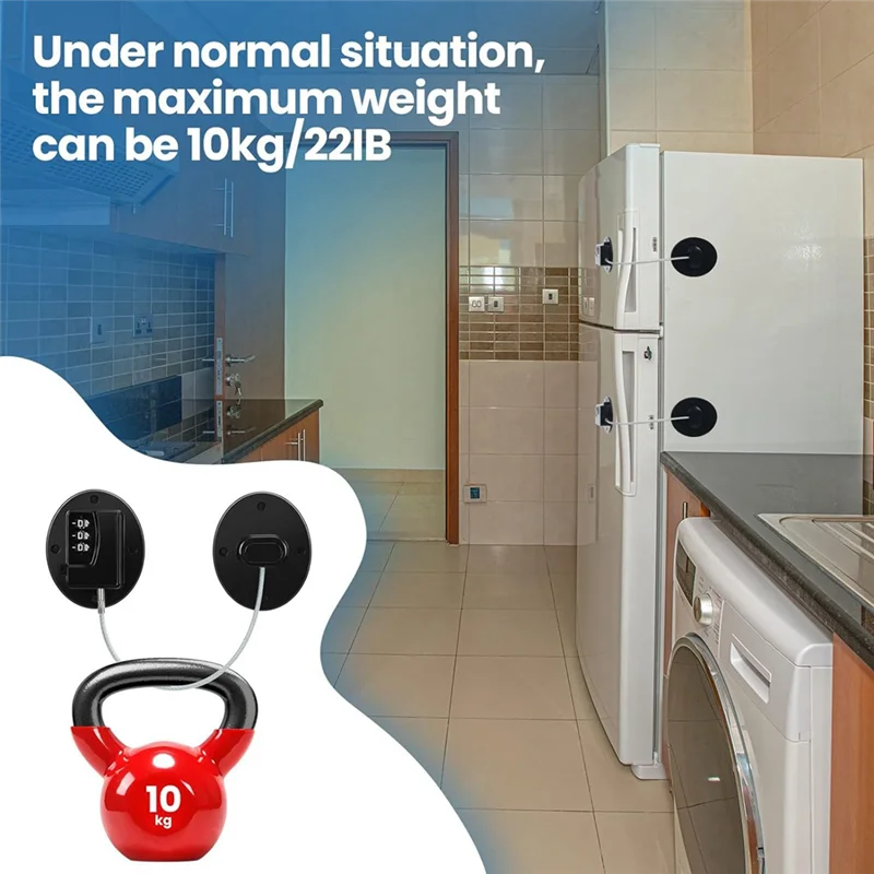 Cerraduras de gabinete con combinación de cerradura de refrigerador, cerradura de combinación de seguridad para niños con 6 destornilladores (negro), fácil de usar, 6 uds.