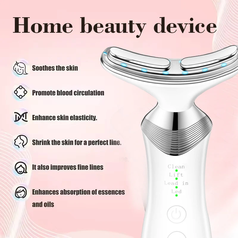 EMS Neck Photon Beauty Lifting Machine Facial Treatment Massager Tightening Double Chin Anti Wrinkle Neck Lifting Beauty Device