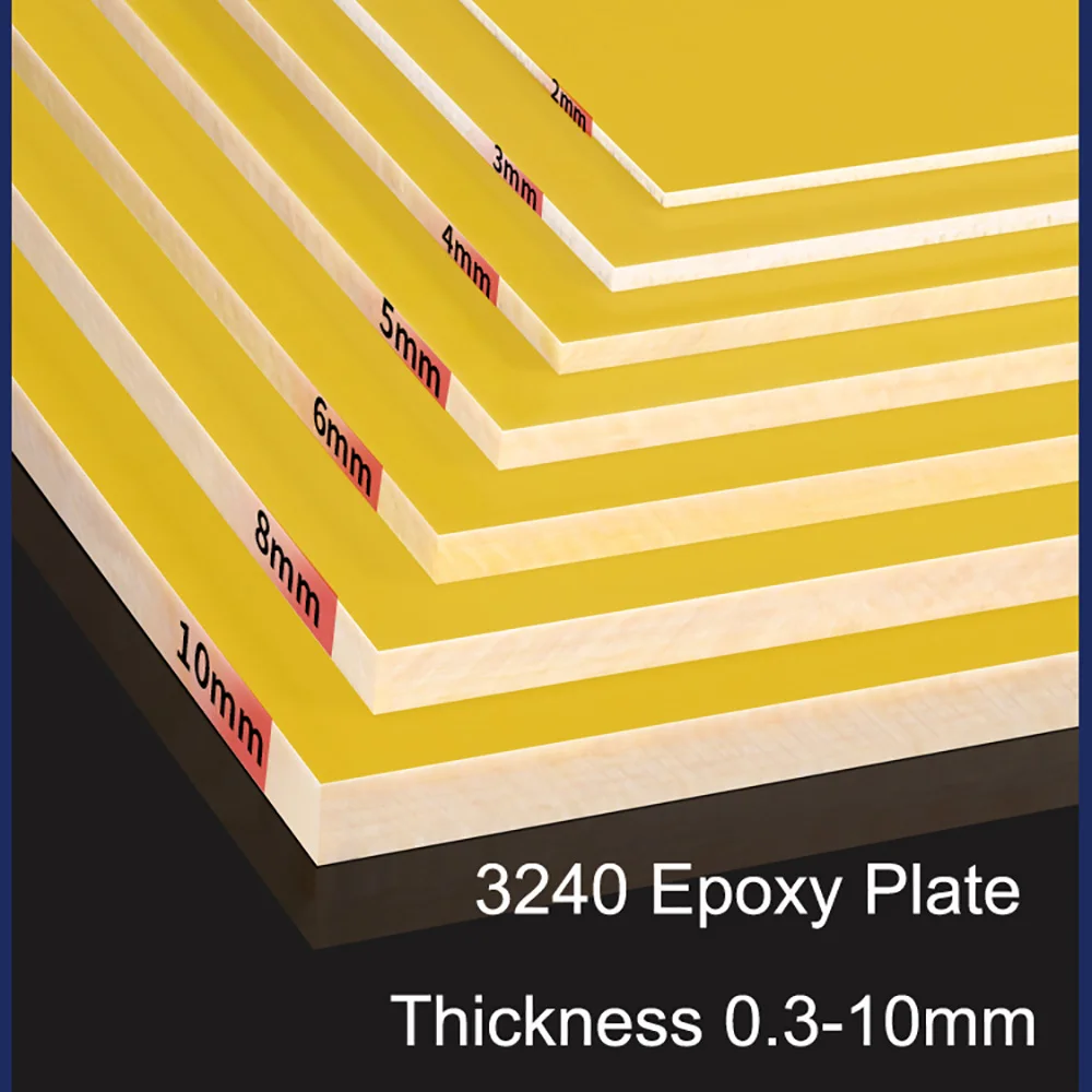Fiberglass Protection Board Insulation Epoxy Plate Yellow High Temperature Resistant 0.3/0.5/0.8-10mmThickness 3240 Battery Pack