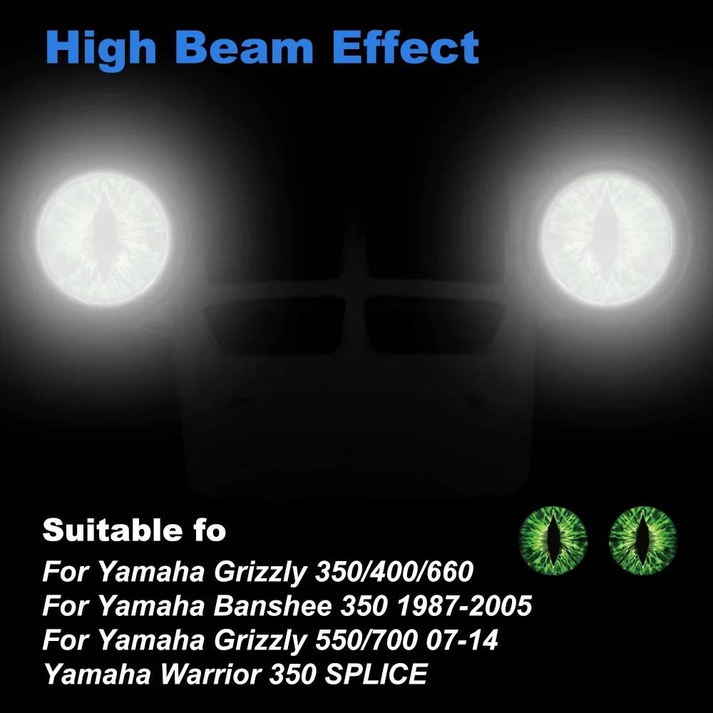 Front Headlight Decal Sticker Round Head Light Protection sticker Headlight Eye Graphics For Yamaha Banshee 350 1987-2005