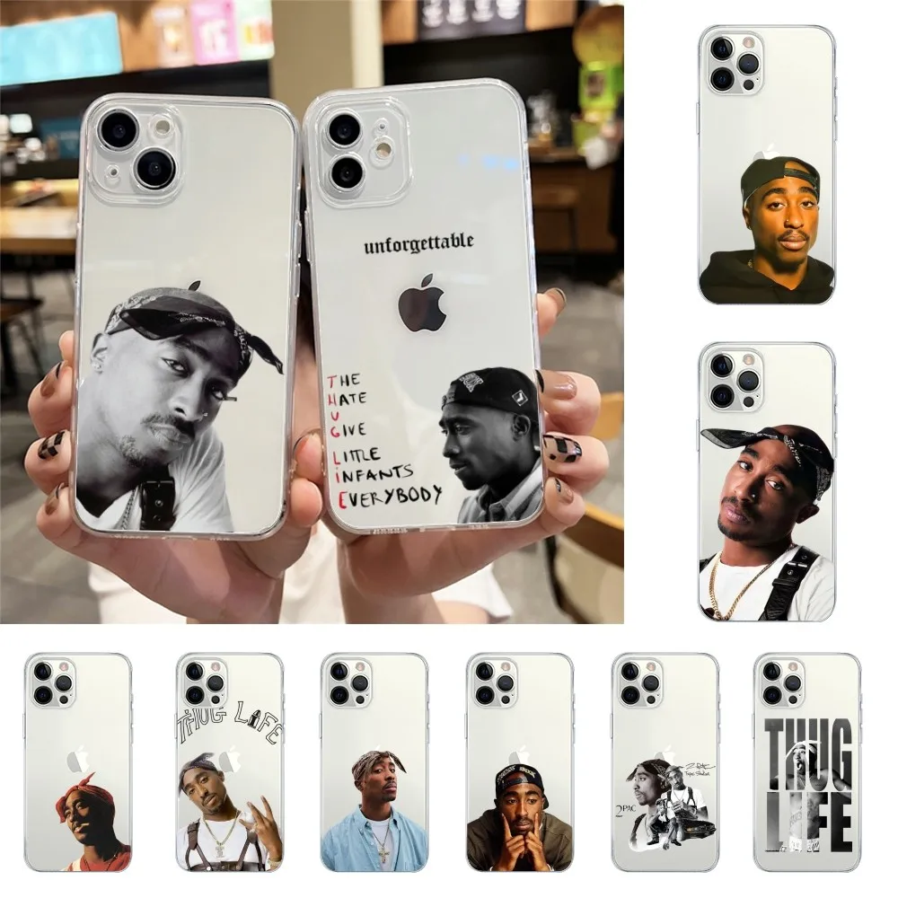 Rip Raper 2pac Phone Case For Iphone 15 11 13 14 Pro Max 7 8 Plus X Xr Xs Max 16pro 12mini Transparent Cover