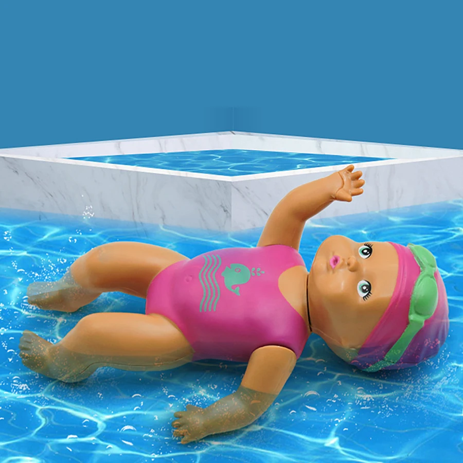 Schwimmende schwimmende Puppe Kinder schwimmen Baby Charakter Spielzeug Badewanne Spielzeug Indoor Eltern-Kind interaktives Spielzeug Geburtstags geschenk