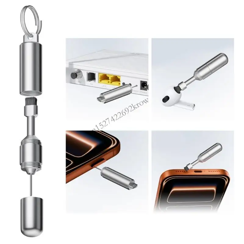 Electronics Maintenance Tool Double Head Design For Card Tray Removal And Device Cleaning Compact Keychain Attachment