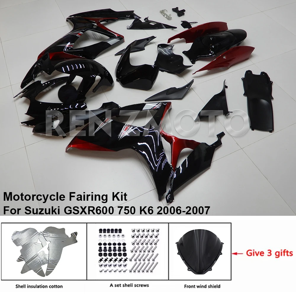 

For Suzuki GSX-R600 R750 2006 2007 K6 Motorcycle Fairing Set Body Kit Plastic Accessories Injection Bodywork S0606-103a