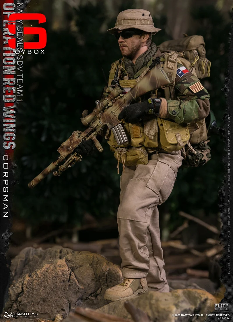 DAMTOYS-Ensemble complet de figurines d'action, jouet à collectionner, soldat masculin Corpsman, beurre, opération Red Wings 1, 78084, 1/6