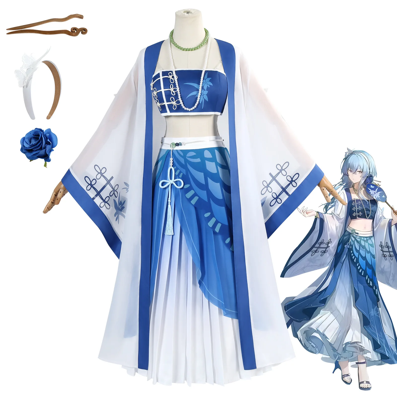 

Mingchao Shoreman Cos Uniform West Lake Linkage Shoreman Tsubaki Cosplay Two-dimensional Animation Role-playing Clothing