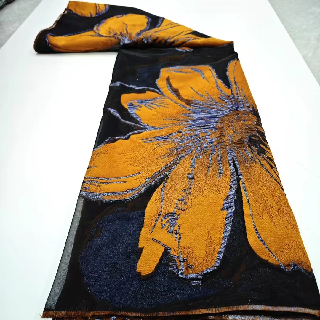 

Organza Jacquard Fabric Embroidered Lace Tulle Fabric 5yards High Quality Soft Tissus Coutune for Sewing DIY Cloths