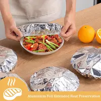 Aluminum Foil Keep Warm Covers Dining Table Food Preservation Cover Microwave Oven Heating Waterproof Oil Proof Kitchen Tools 6
