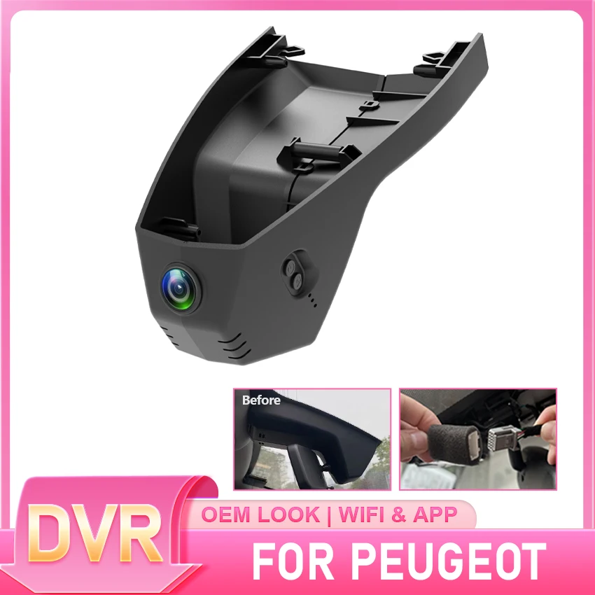 Plug and play Dash Cam For Peugeot 508 2nd Gen 2022 2021 2020 2019,Car DVR for Peugeot 508SW PSE 508 SW Sport Dashcam OEM Style