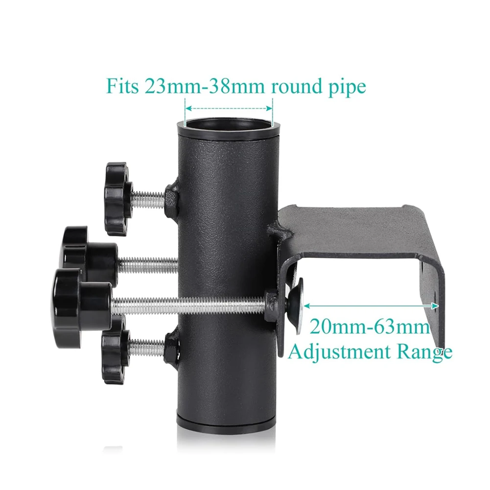 Metal Balcony Umbrella Clamp Stand For Deck Railing And Garden Fence, Fixed Clip Fits For 23-38mm Diameter Umbrellas