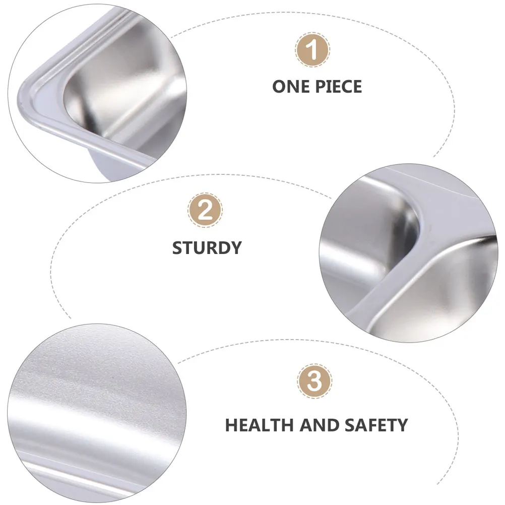 

1pc Stainless Steel Fast Food Tray Thickened Grid Plate Safe Healthy Food Separator Dishwasher Safe Smooth Edge For Restaurant