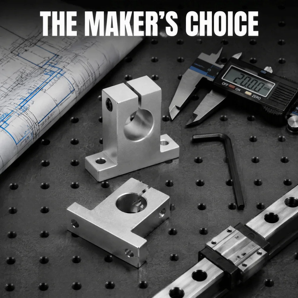 2pcs Heavy Load Linear Motion Guide Support Industrial Automation Hardware Accessory Shaft Shaft Bracket Fastener