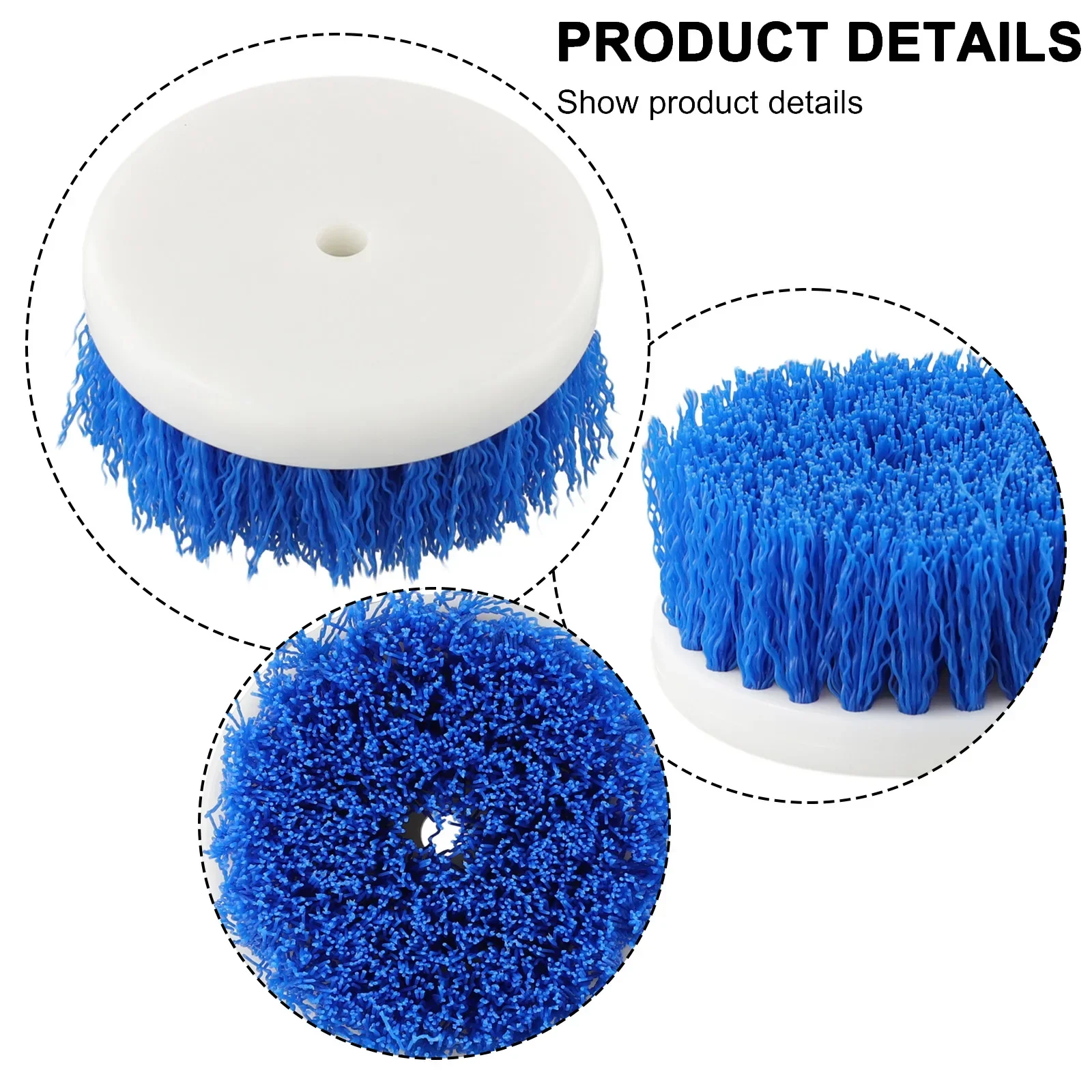 1pc Brush For Cleaning Car Carpet Bath Fabric Sofa 60mm Bristle Drill Powered Brush Head Cleaner Home Improvement Accessories