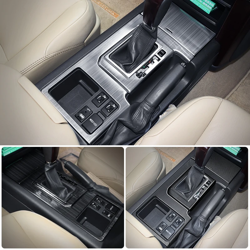 

For 2010-2017 Right Rudder Car Toyota Land Cruiser Prado 150 Stainless Steel Panel Gearbox Cover Lc150 J150 Interior Accessories