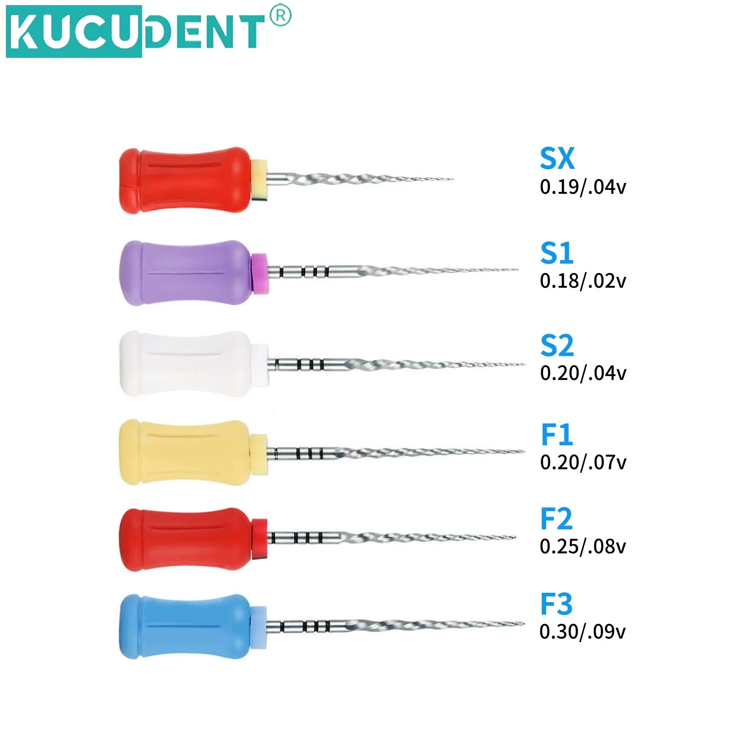 6 Buah/Boks File NITI Penggunaan Tangan Gigi SX-F3 21Mm/25Mm File Putar Super File Endo Saluran Akar Dokter Gigi Alat Pembentuk Finishing