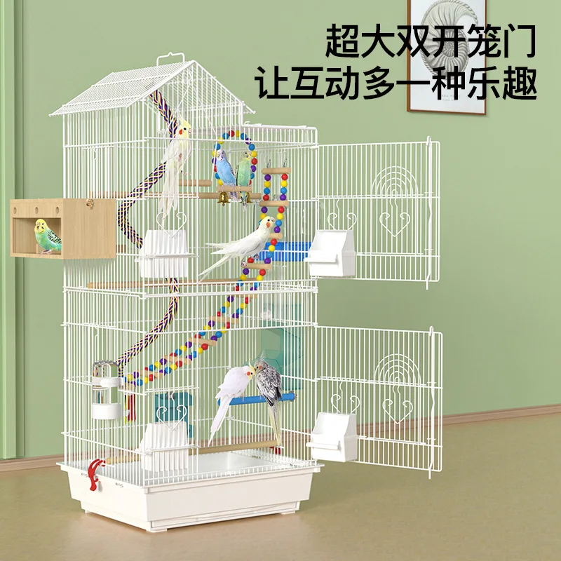 Parrot cage Xuanfeng special peony starling tiger skin live bird cage large oversized family luxury villa