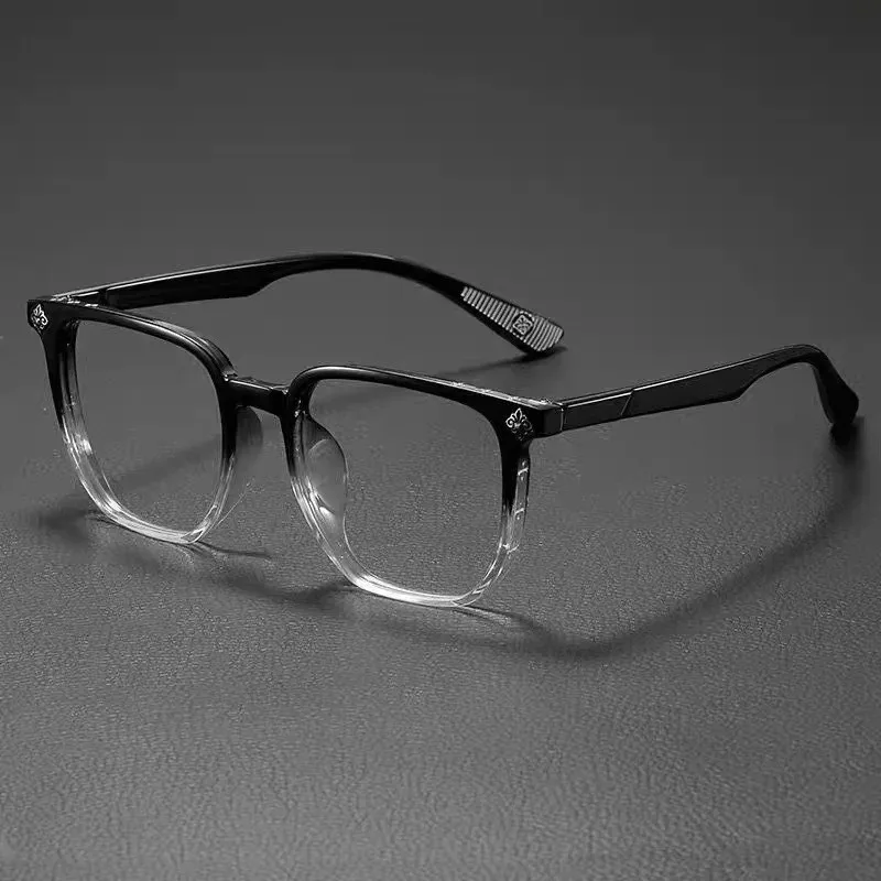 Temperament Black Frame Fashion Anti Blue Light Glasses for Unisex Large Frame Flat Light Eye Protection Decorative Eyewear New