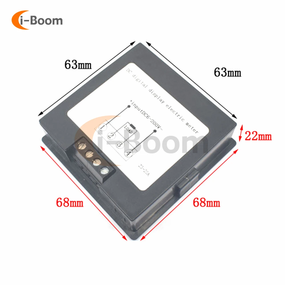 Digital DC Voltmeter Ammeter Wattmeter DC 6V-200V 20A Electronic Current Volatge Tester Power Volt AMP Meter Tester Tool 12/220V