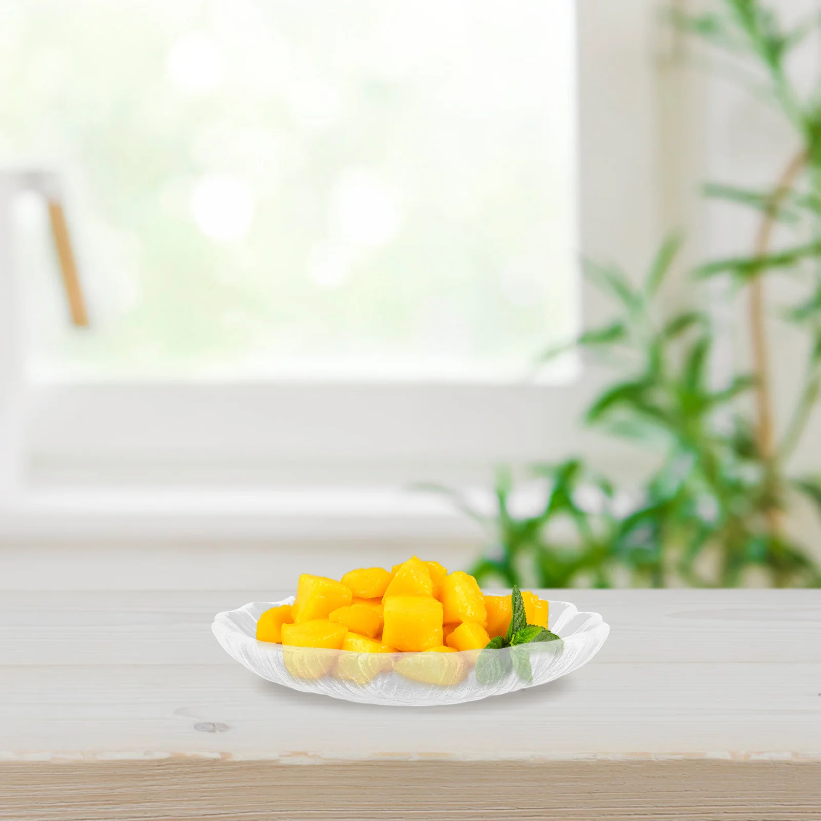 

Glass Teacup Saucer Set of 4 Fine Workmanship Heat Resistant Table Protector for Home Office Coffee Tea Decorative Cup Mat