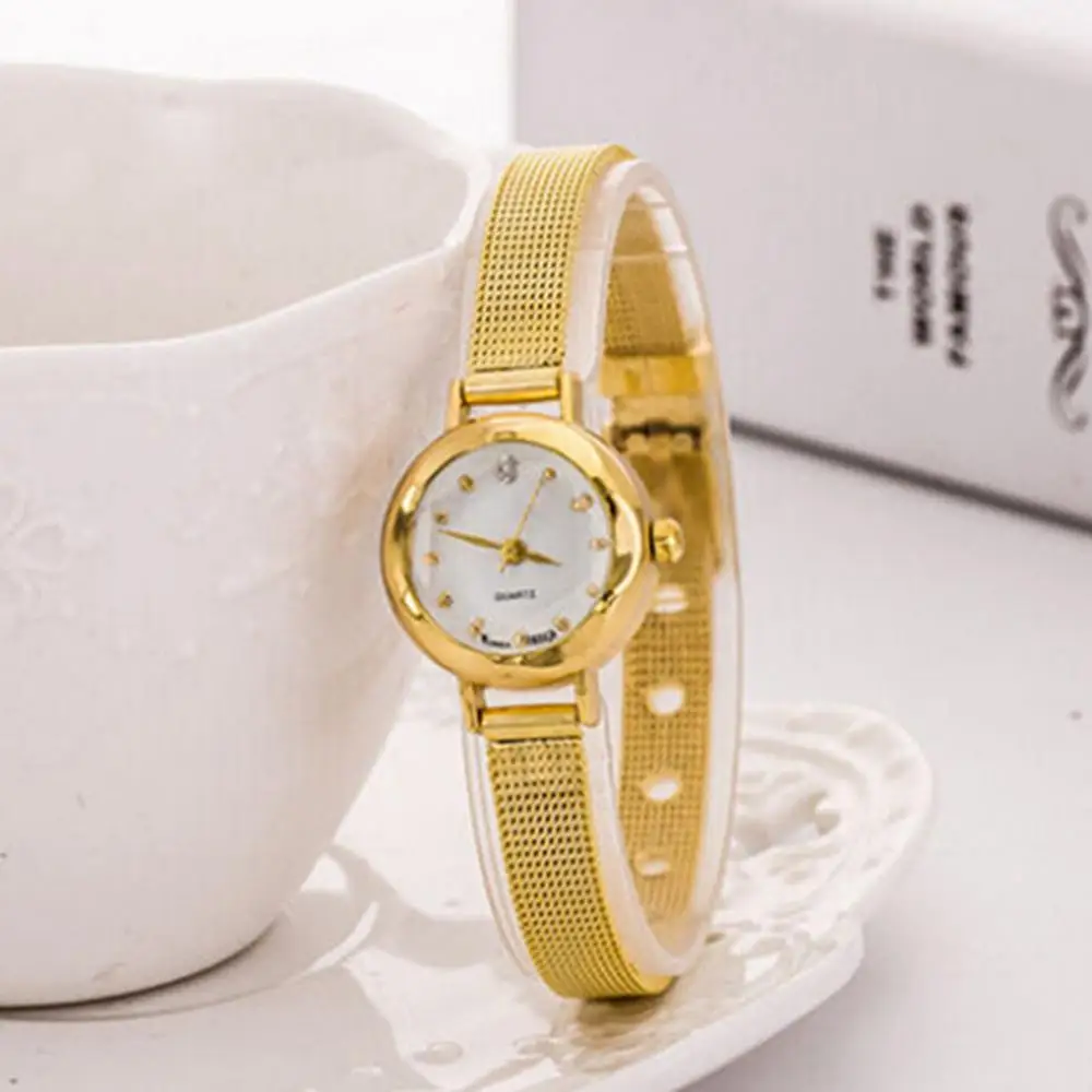 

Women Fashion Mesh Fine Alloy Band Rhinestone Dial Quartz Bracelet Wrist Watch Women's Clock Zegarek Damski Reloj Luxury Ladies