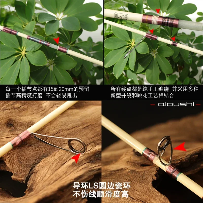 AIOUSHI 4-Section FRP Trout Ejection Rod Multi-Purpose Locking Type Compact Travel-Friendly 1.45m New Condition