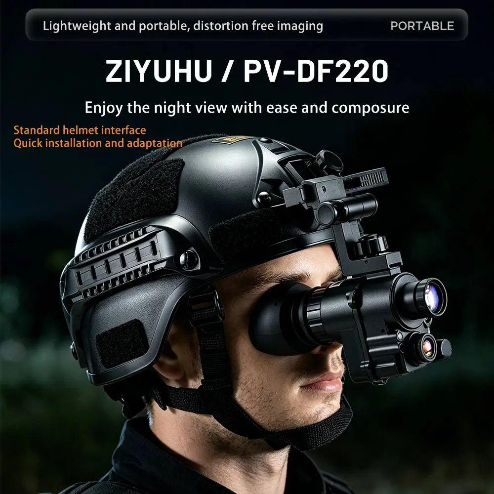 ZIYOUHU PV-DF-220 Monocular Infrared Fusion Low Light Night Vision Device for Night Detection Head mounted Outdoor Equipment