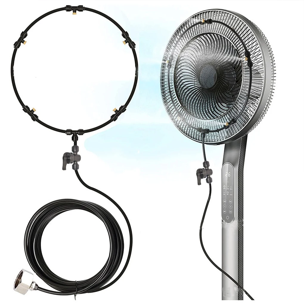 Stay Cool And Refreshed Outdoors With Fan Misting Cooling System Tool For Outdoor Cooling 26.3 Ft