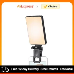 Pocket Clip-on LED Video Light Computer Tablet MobilePhone Video Conference Light 2500K-9000K Dimmable for Live Streaming Selfie