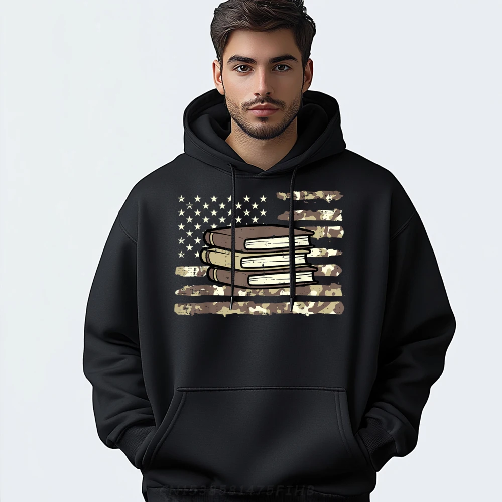 

Camo Across America Read Reading Graphic Long Sleeve Hoodies Summer Crewneck Woman Hoodies Graphic Hoodies Retro