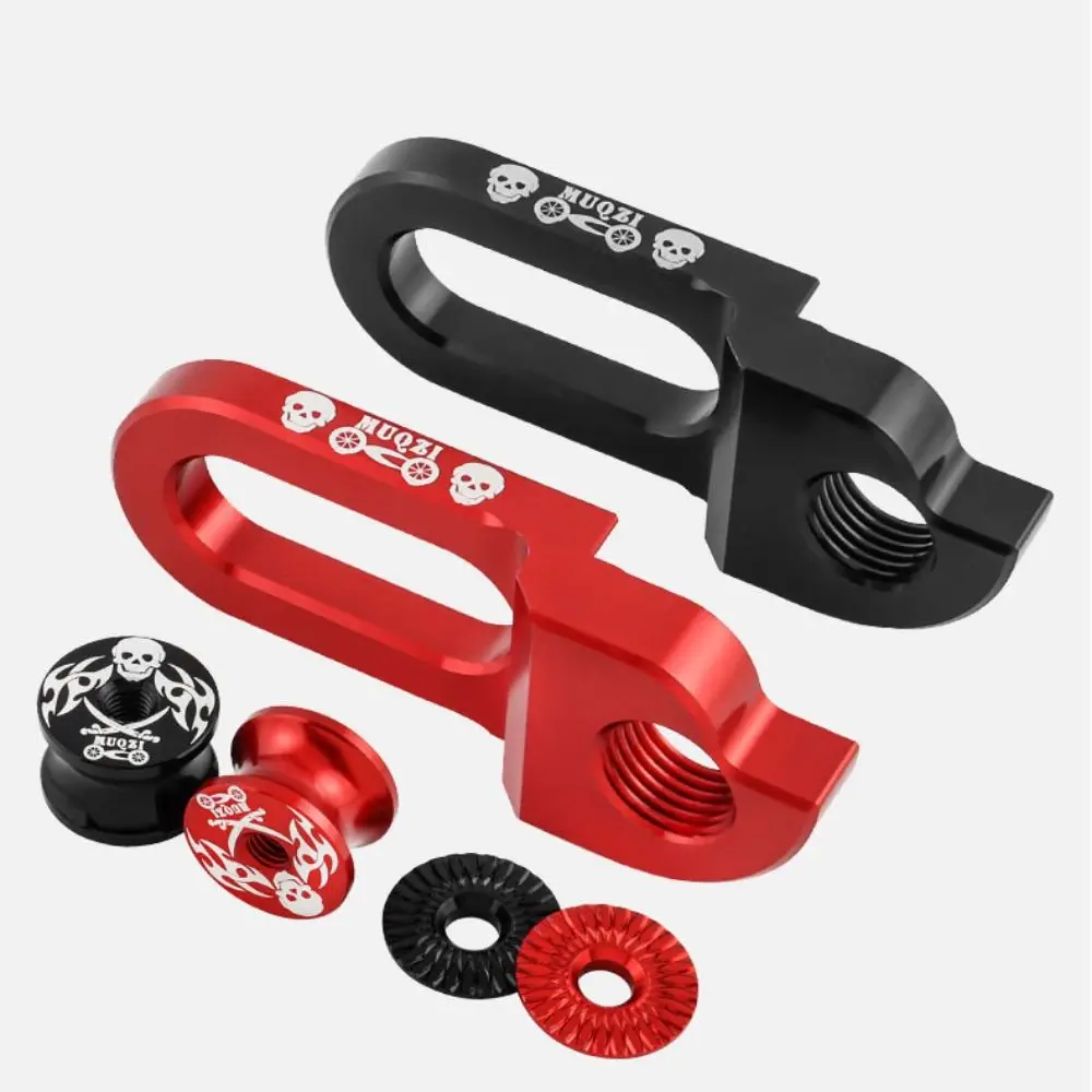 Anti Slip Gasket Design Bike Rear Derailleur Hanger Extender Adjustable Metal Bicycle Frame Hanger Extension Black/Red