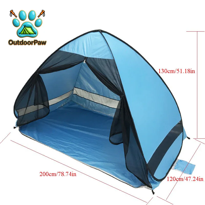 Quick Open Tent 1-2persons Anti-mosquito UV Protection Automatical Outdoor Camping Portable Sunshade Mesh Curtain