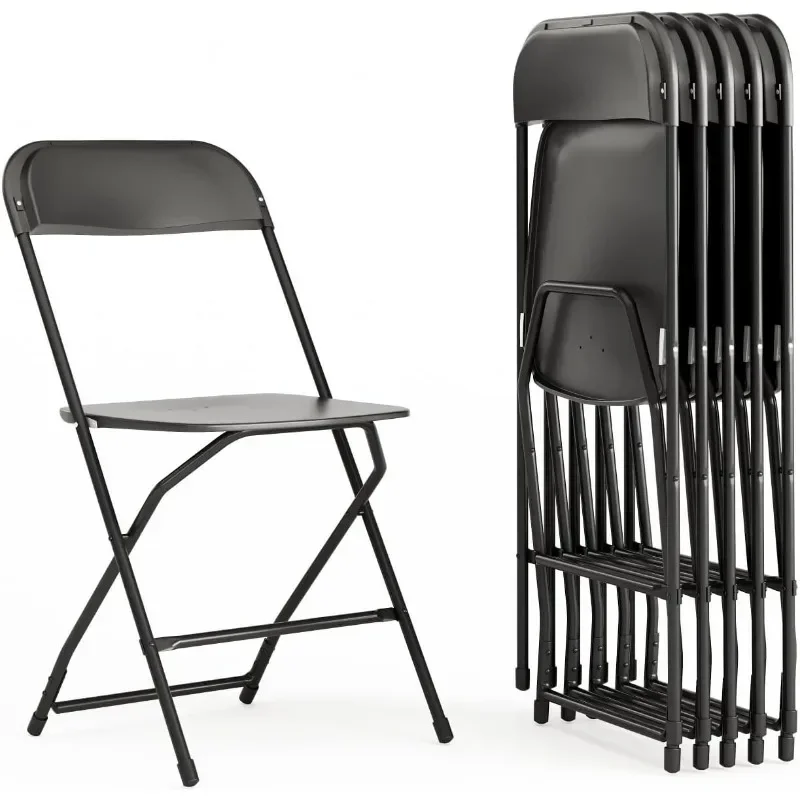 

Plastic Folding Chairs for Parties and Weddings, Stackable Commercial Event Seats with 650-lb. Set of 6