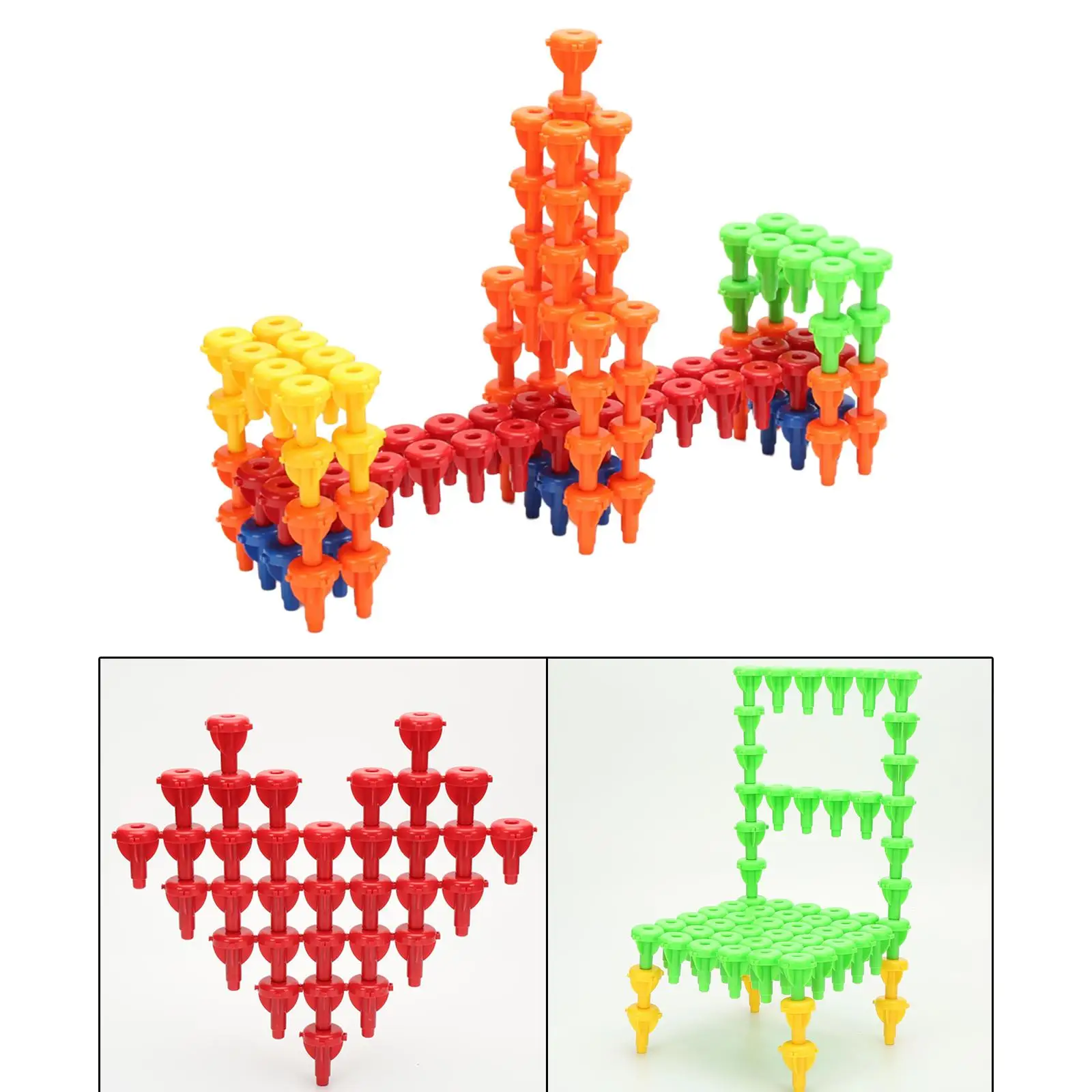 

96pcs Creative Montessori Puzzle Peg Assembly Kids Educational