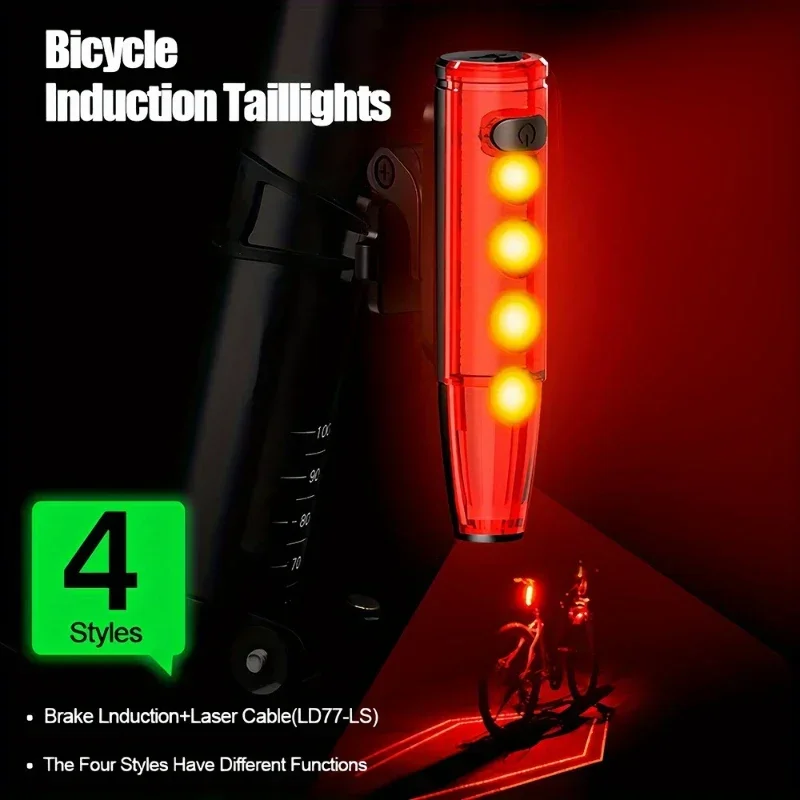 

Multi Light Mode Bike Taillights Lightweight and Rechargeable Bicycle Taillights Rainproof High Brightness LED Cycle Taillight