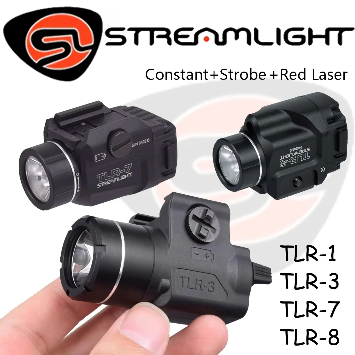 Tactical TLR8 TLR1 TLR3 TLR7 Streamlight Pistol Light LED Strobe Laser Sight for Airsoft Glock Taurus G2c G3C 1911 Flashlight