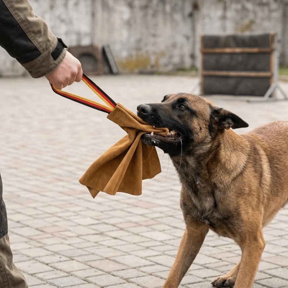 

Tough Fabric Dog Tug Toy Wear Tough Tear Proof Training Bite Rag Thickened Cloth Strong Stitching Puppy Tug Play