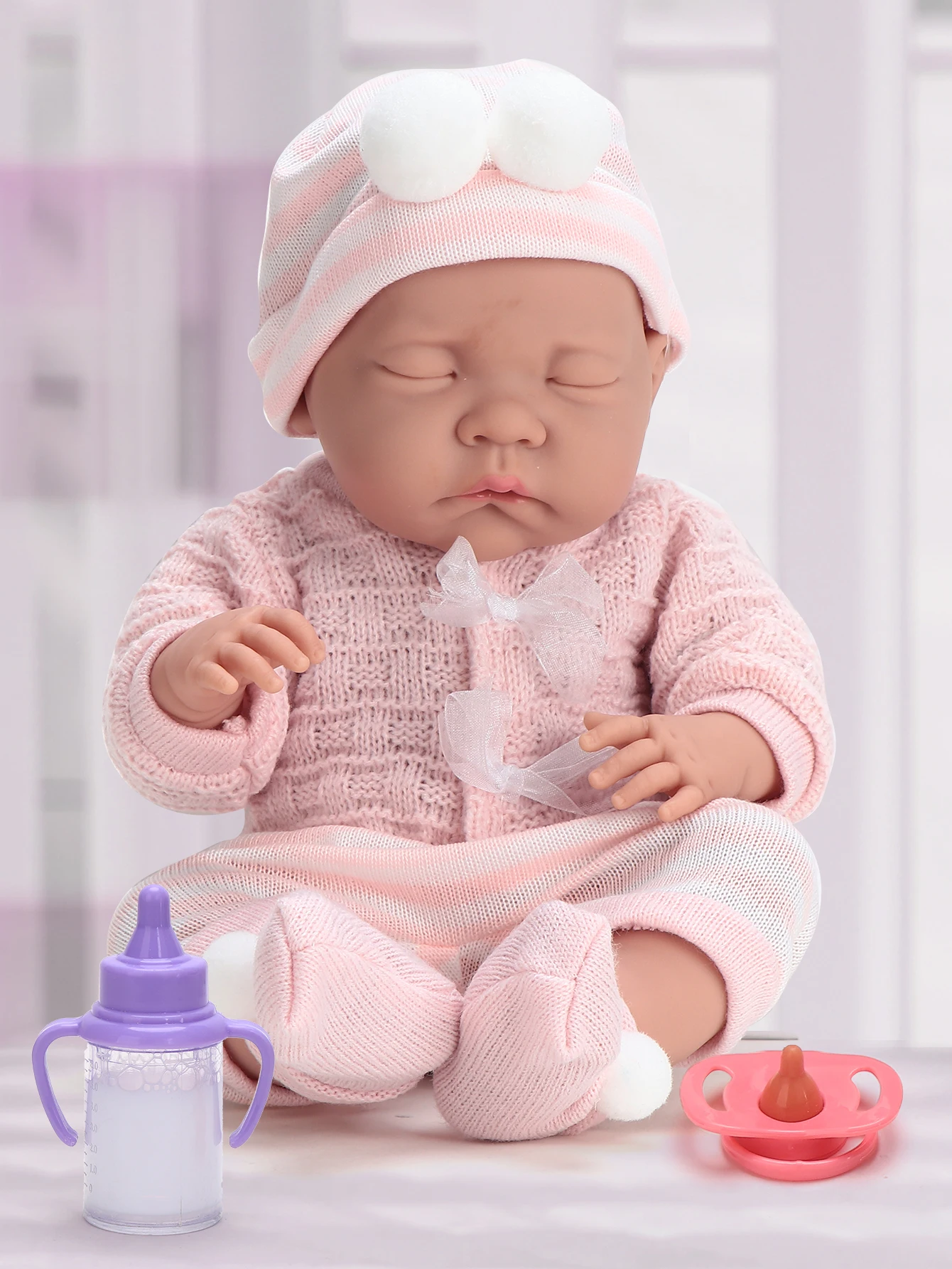 16 inch baby doll baby doll with feeding pacifier, magic milk bottle, girl toddler doll toy, baby pretend playset