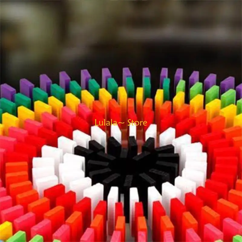 Y4QA 120 stcs houten dominos blokken set racen speelgoed jeugd game educatief voor spel