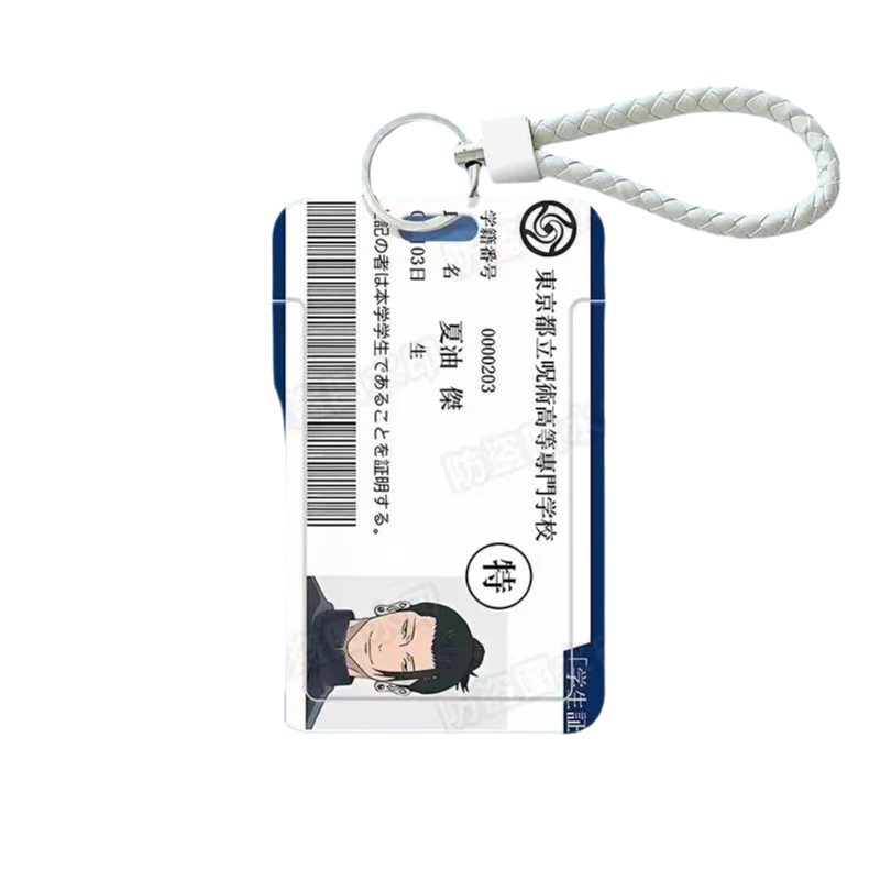 Satoru Gojo حامل بطاقة أنيمي Jujutsu Kaisen أرقام غطاء البطاقة الحبل العمل معرف شارة حامل اسم العلامة أكياس حالة صبي فتاة هدية