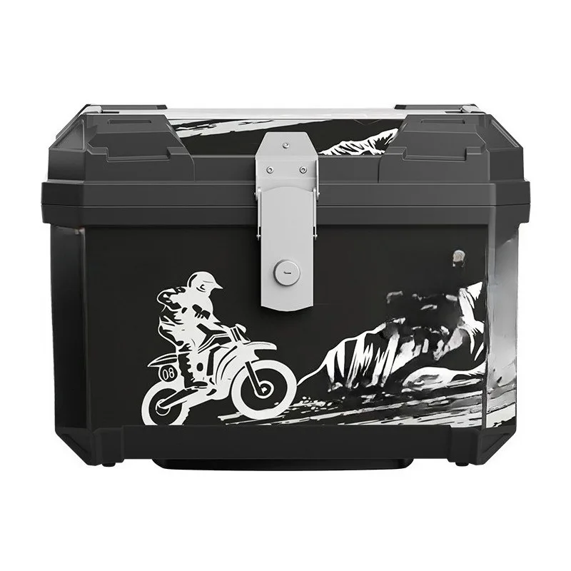 Large 58L Rear Luggage Storage Box Spacious Container For Delivery Workers Scooter And Motorcycle