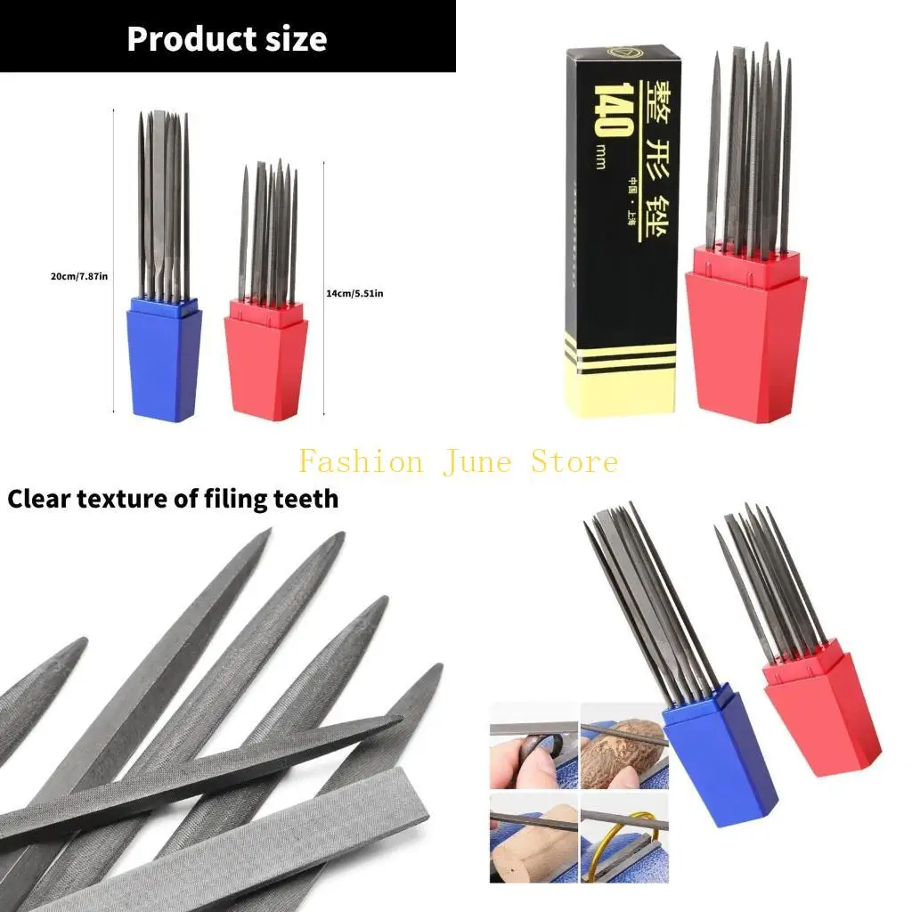 N5KA 10Pcs Needle Files Multifuntional Carving Craft Woodworking Small File Set