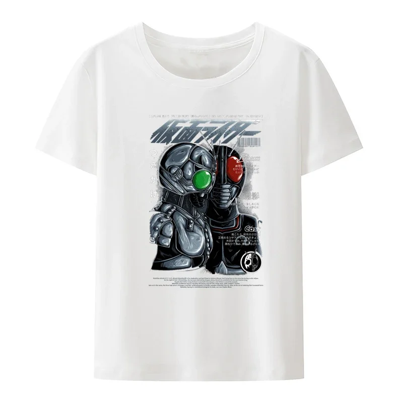 Men Clothing Graphic Tshirts Street Fashion Tops Kamen Rider Series Casual Breathable Printed T-shirt Top Creative Style Clothes