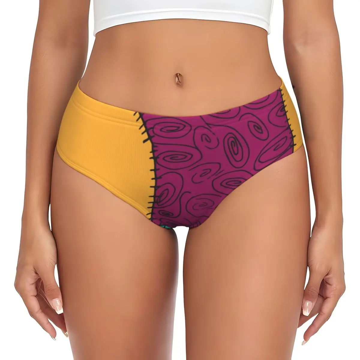 مخصص سالي نمط هالوين الجمجمة سراويل قصيرة النساء تنفس تيم بيرتون الملابس الداخلية هدية عيد الحب السروال #1