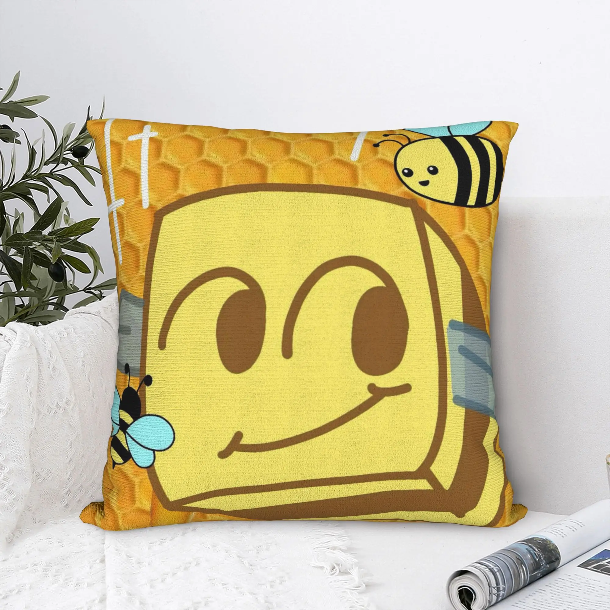 Bee Swarm Simulator BSS Game Pillowcase Printed Polyester Cushion Cover Decoration Cartoon Throw Pillow Case Cover Home Zipper