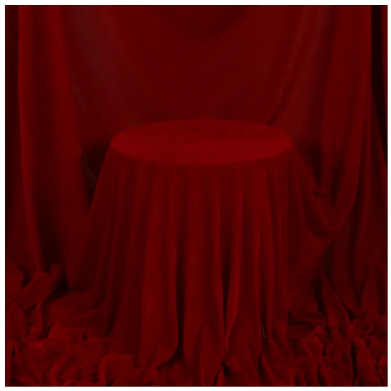 Burgundy Curtain Unveiling Red Cloth Gold Velvet Fabric Stage Background Cloth Conference Fabric