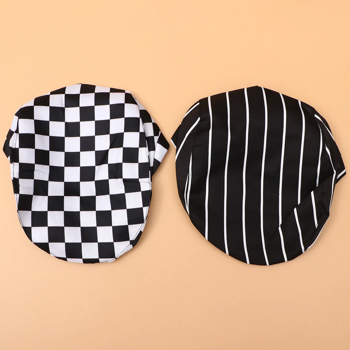 2 Pcs Hats Kitchen Cap Working Apron Chef Black Restaurant Waiter Men and Women