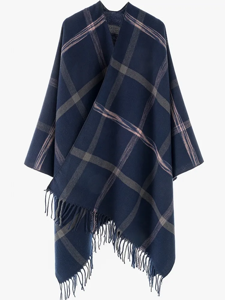 

Lady Multifunction Doublelayer Tartan Plaid Blanket Scarf Wrap Shawl Winter Warm Шарф Женский Elegant Womens Shawl Scarf Winter