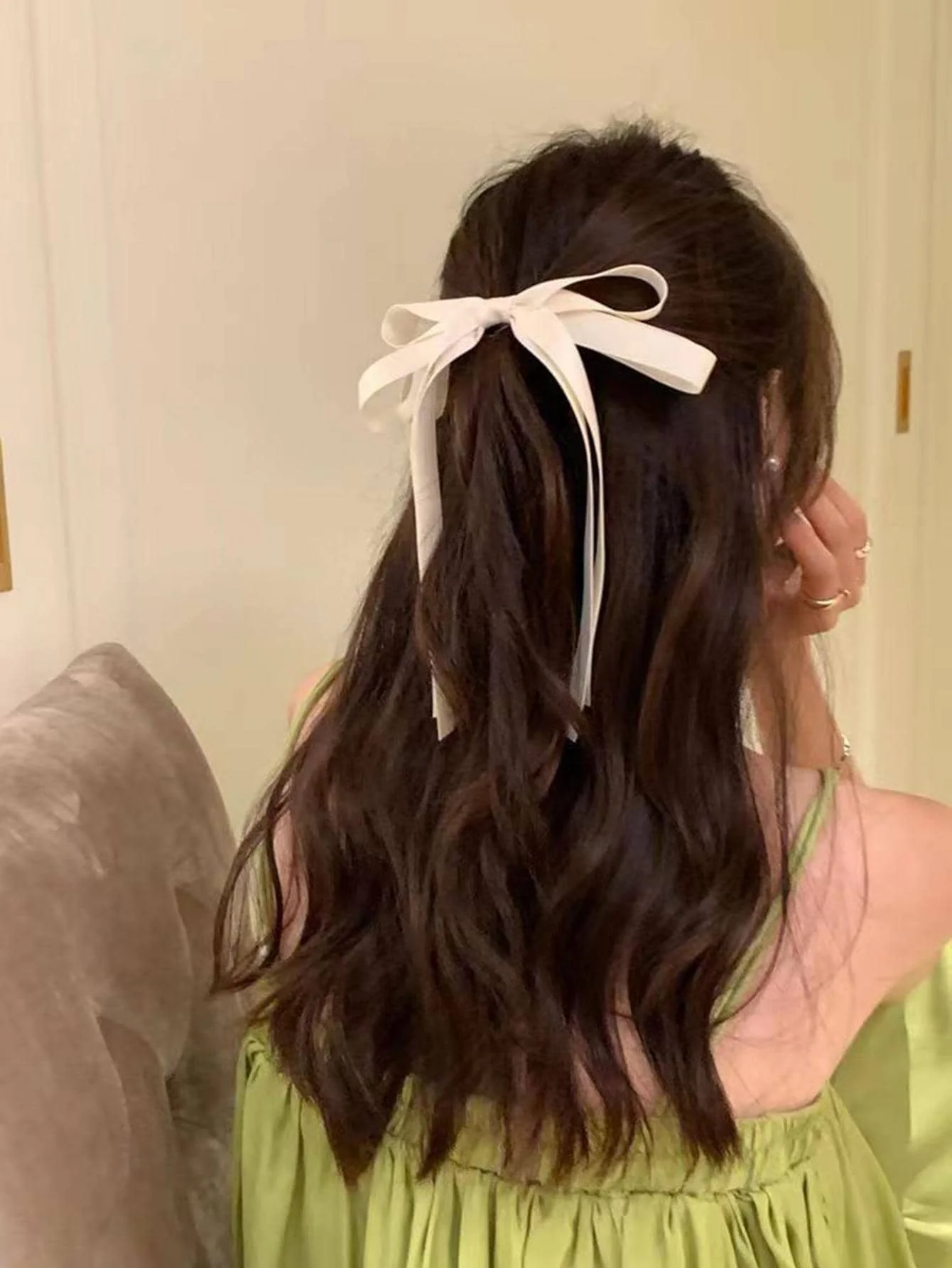 

Women Solid Color Fabric Bow Hair Clip For Daily Wear Elegant Hair Accessories