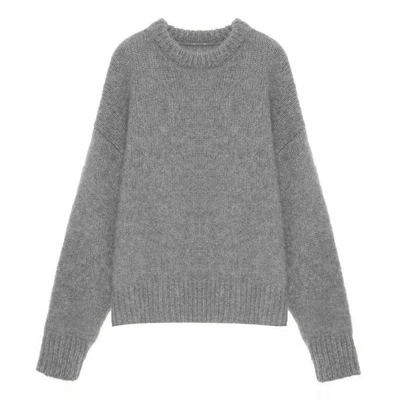Ay Vintage femmes pull automne hiver vêtements d'extérieur Thi chaud ample paresseux Sle japonais rond Ne aérien tricoté irt