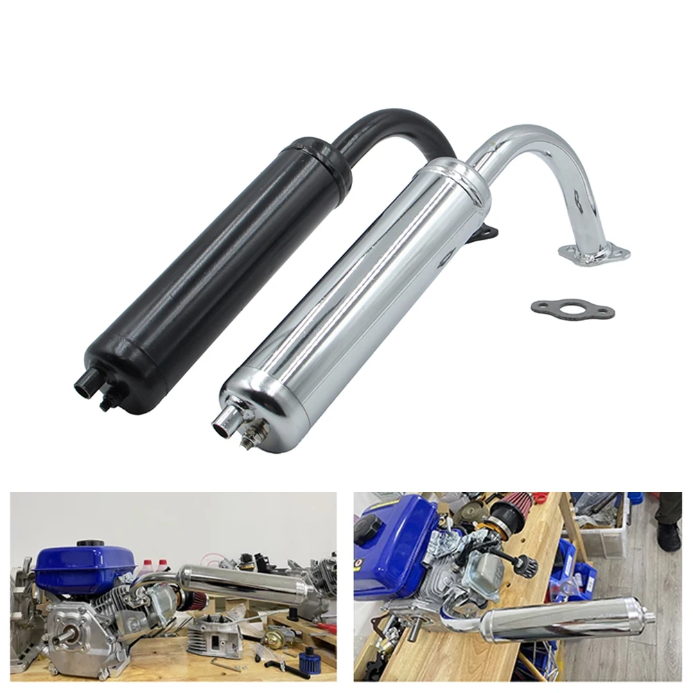 40mm Muffler Exhaust Pipe With Gasket for 49cc 50cc 60cc 66cc 80cc 100cc 2-Stroke Engine Gas Motorized Bicycle